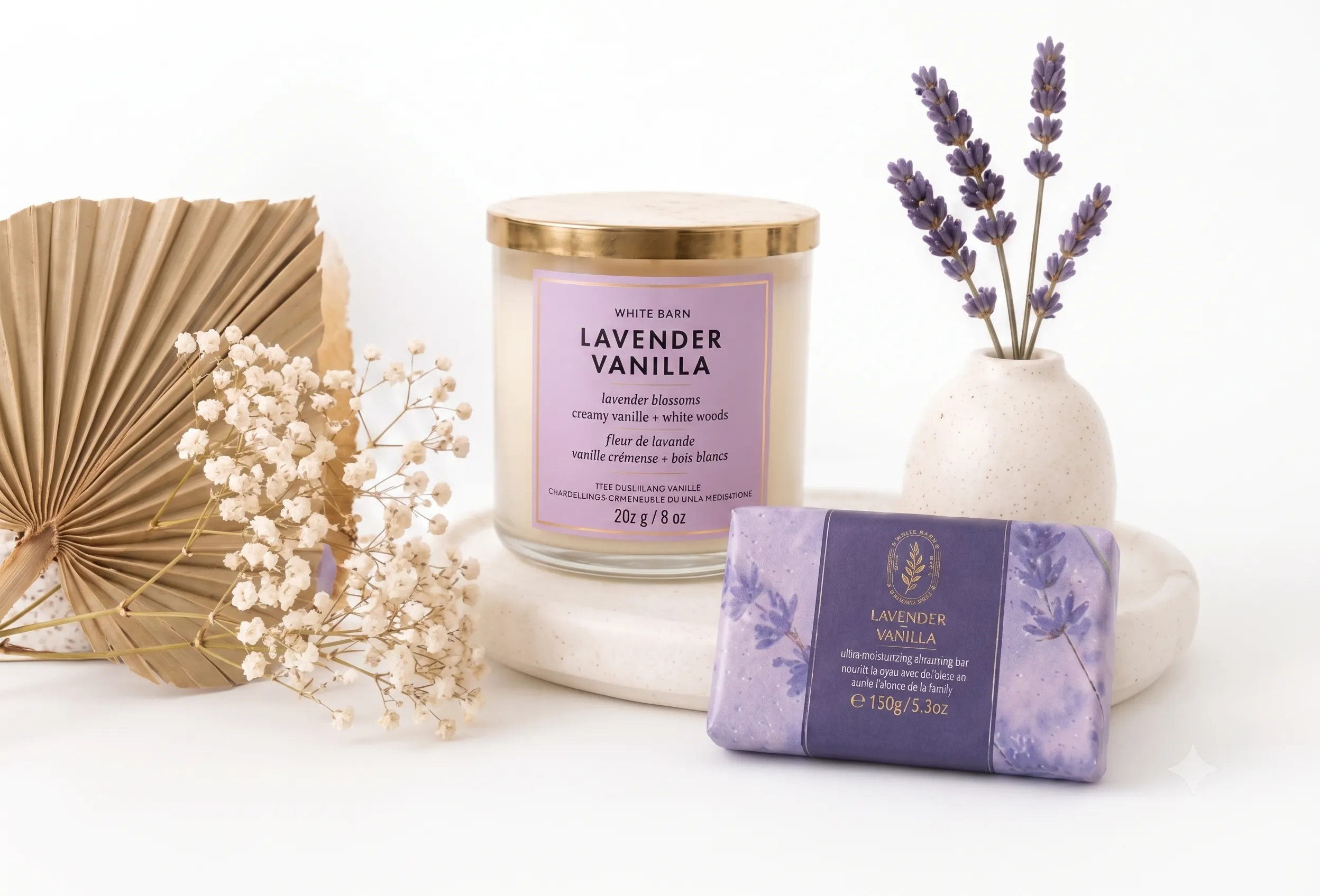 LAVENDER VANILLA CANDLE & CLEANSING BAR